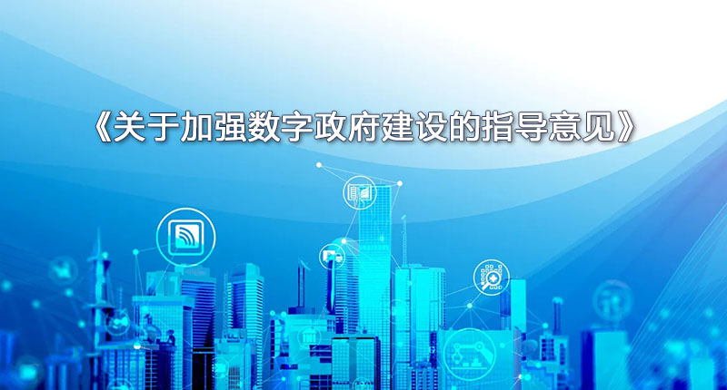 《關(guān)于加強數(shù)字政府建設(shè)的指導意見》